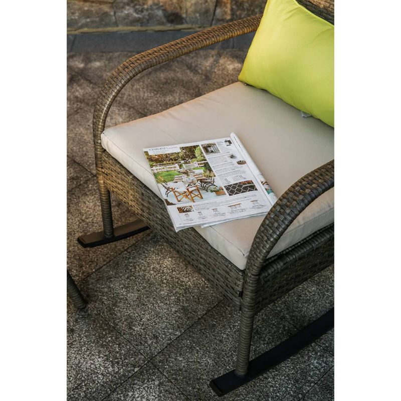 3pc Patio Bistro Set Cream - Patio Festival