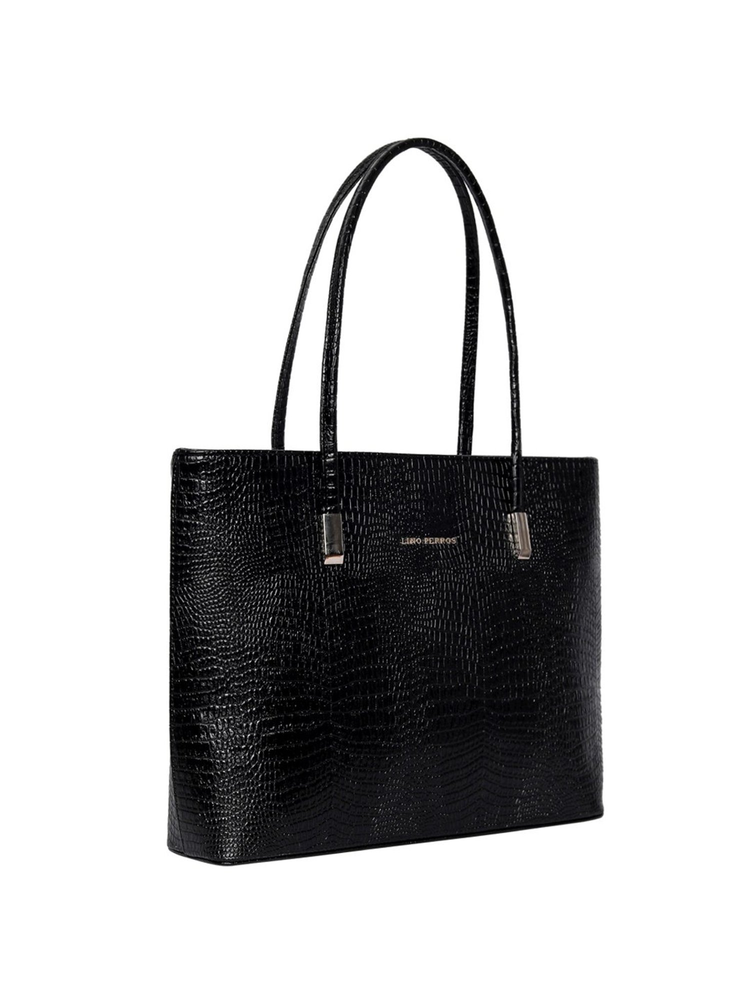 Lino Perros Black Textured Large Tote Handbag
