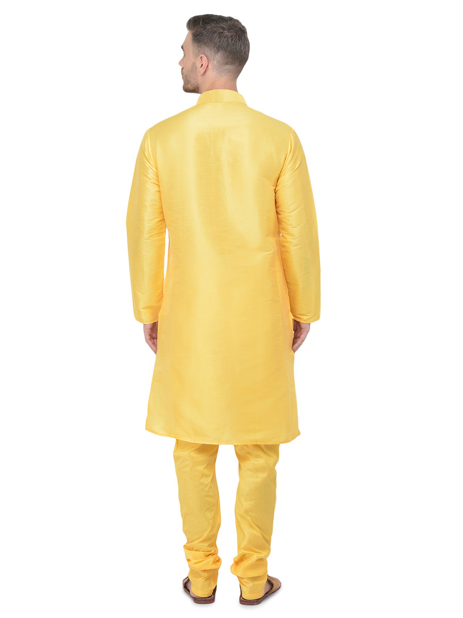SG LEMAN Yellow Regular Fit Kurta & Churidar Set