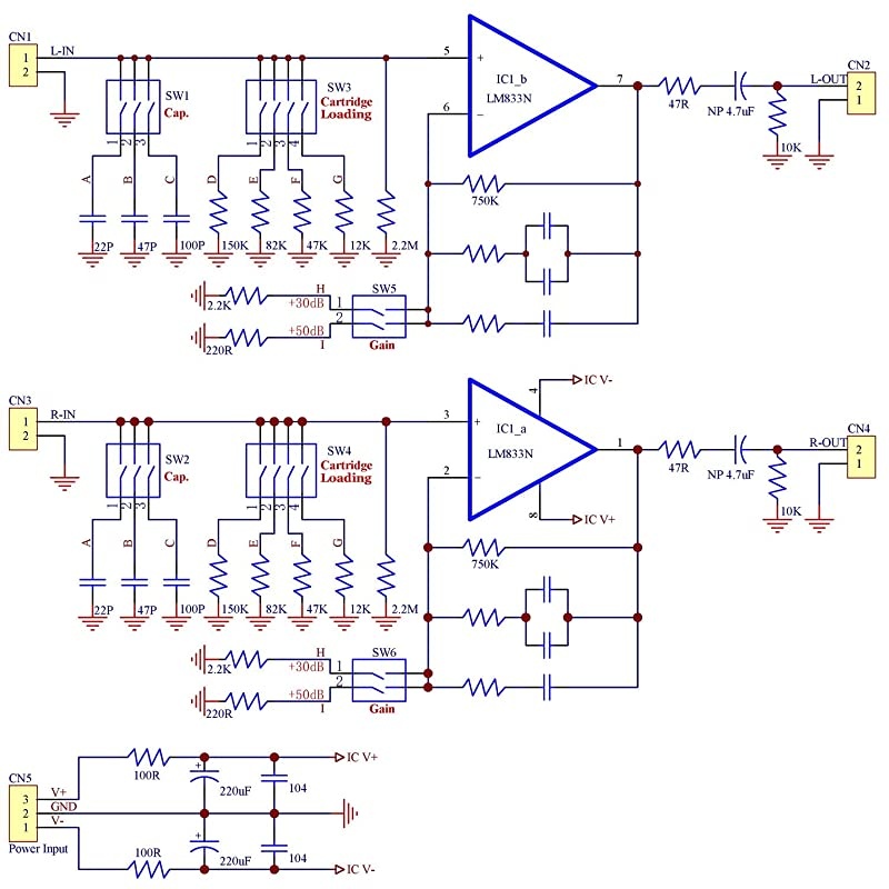 Stereo Phono RIAA Preamplifier Module Board Preamp MDA310