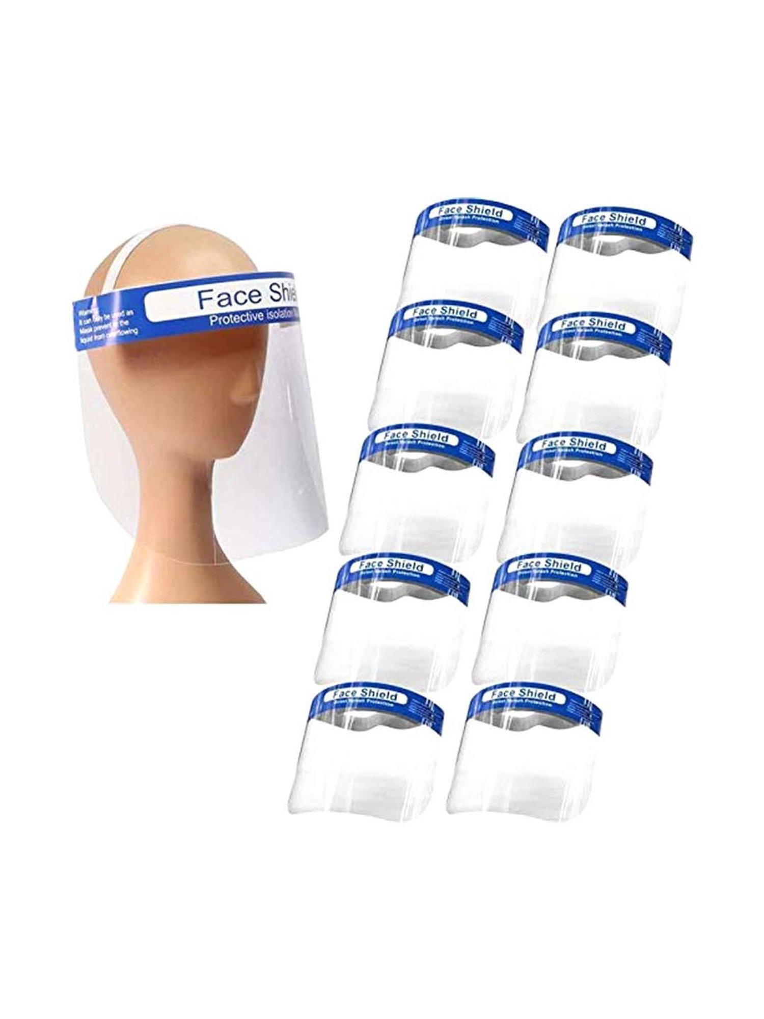 MCP Full Frontal Protection Face Shield - Pack of 10 (Transparent)