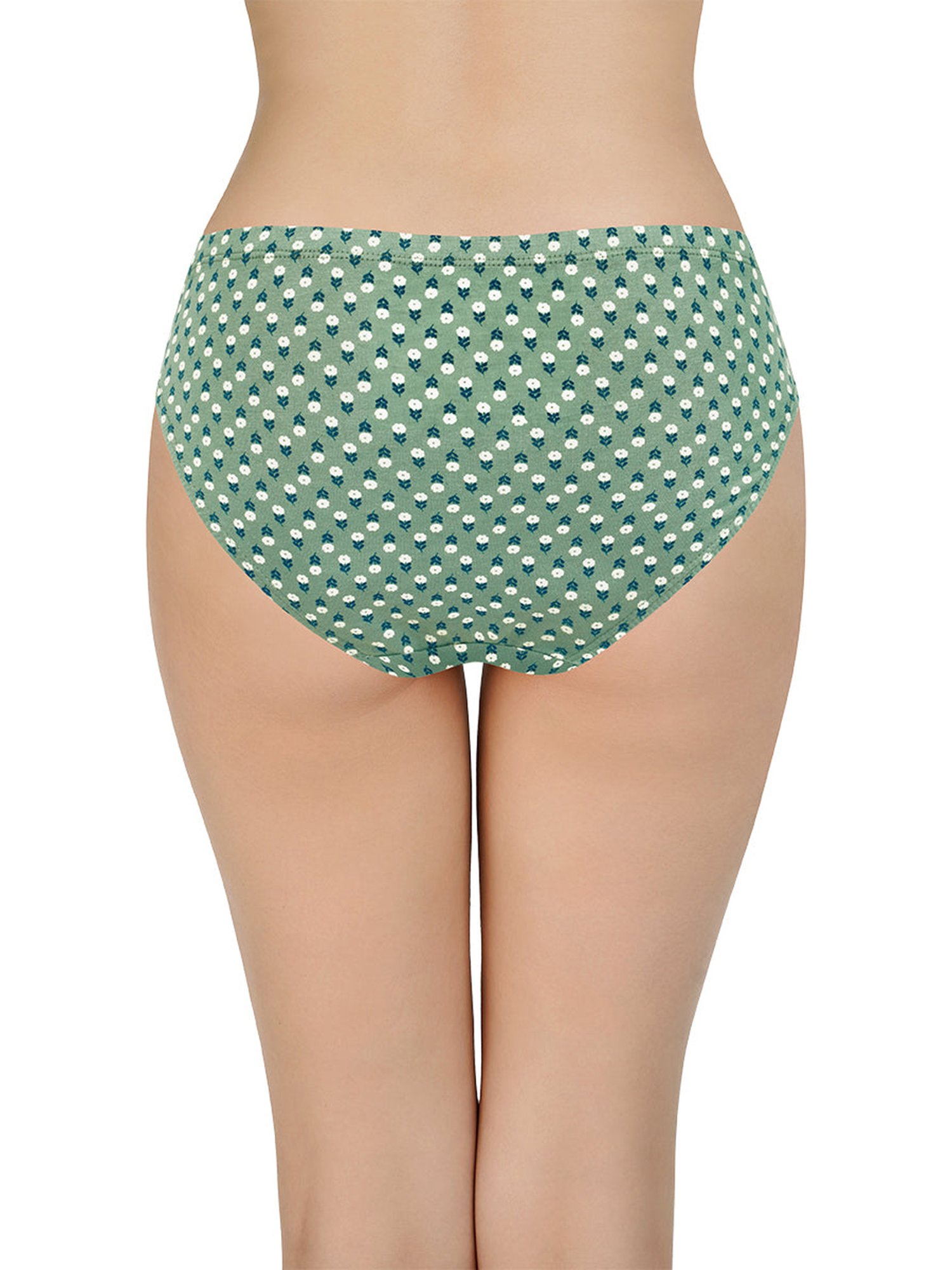 Every De by Amante Pink & Indigo Cotton Printed Bikini Panties - Pack Of 3