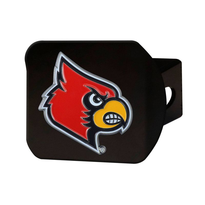 NCAA University of Louisville Cardinals Metal Emblem Hitch Cover - Black