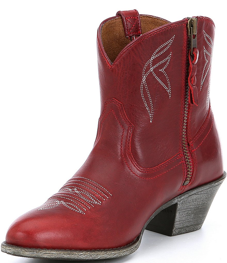 Ariat Darlin Short Leather Block Heel Western Boots