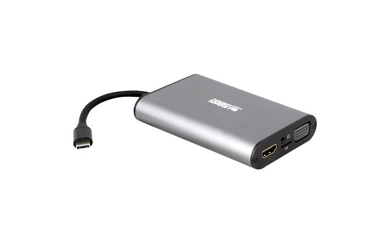 Urban Factory Mobile Station USB Type C - Series 2 - for Notebook - 60 W - USB Type C - 2 x USB Ports - 2 x USB 3.0 - Network (RJ-45) - HDMI - VGA