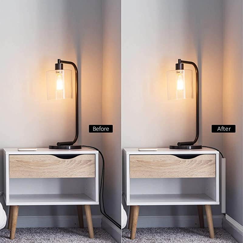 Concealer Cord Cover 1256inch OnWall Raceway Kit Paintable Corner Duct Management Channel for Floor Baseboard Ceiling Wall Corner 8 X L 157quot