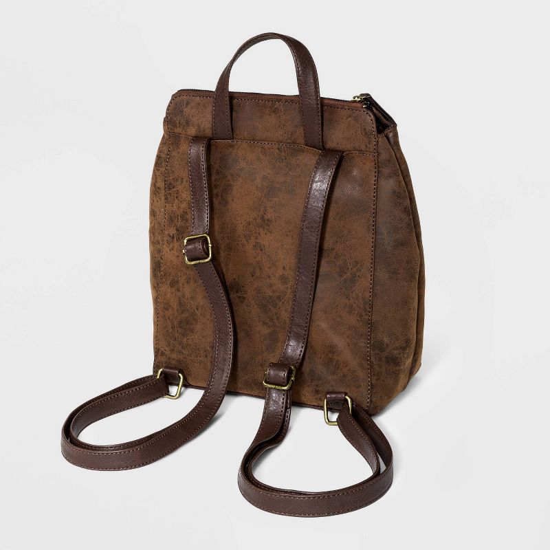 Concept Zip Closure Backpack - Brown