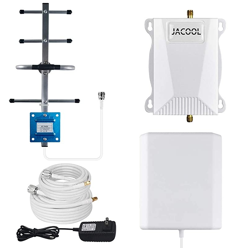 Cell Phone Signal Booster 4G LTE Cell Phone Booster Cell Signal Booster Mobile Signal Amplifier Repeater Cell Extender Band 13 700MHz Improve 4G Data Voice for Remote Area Home