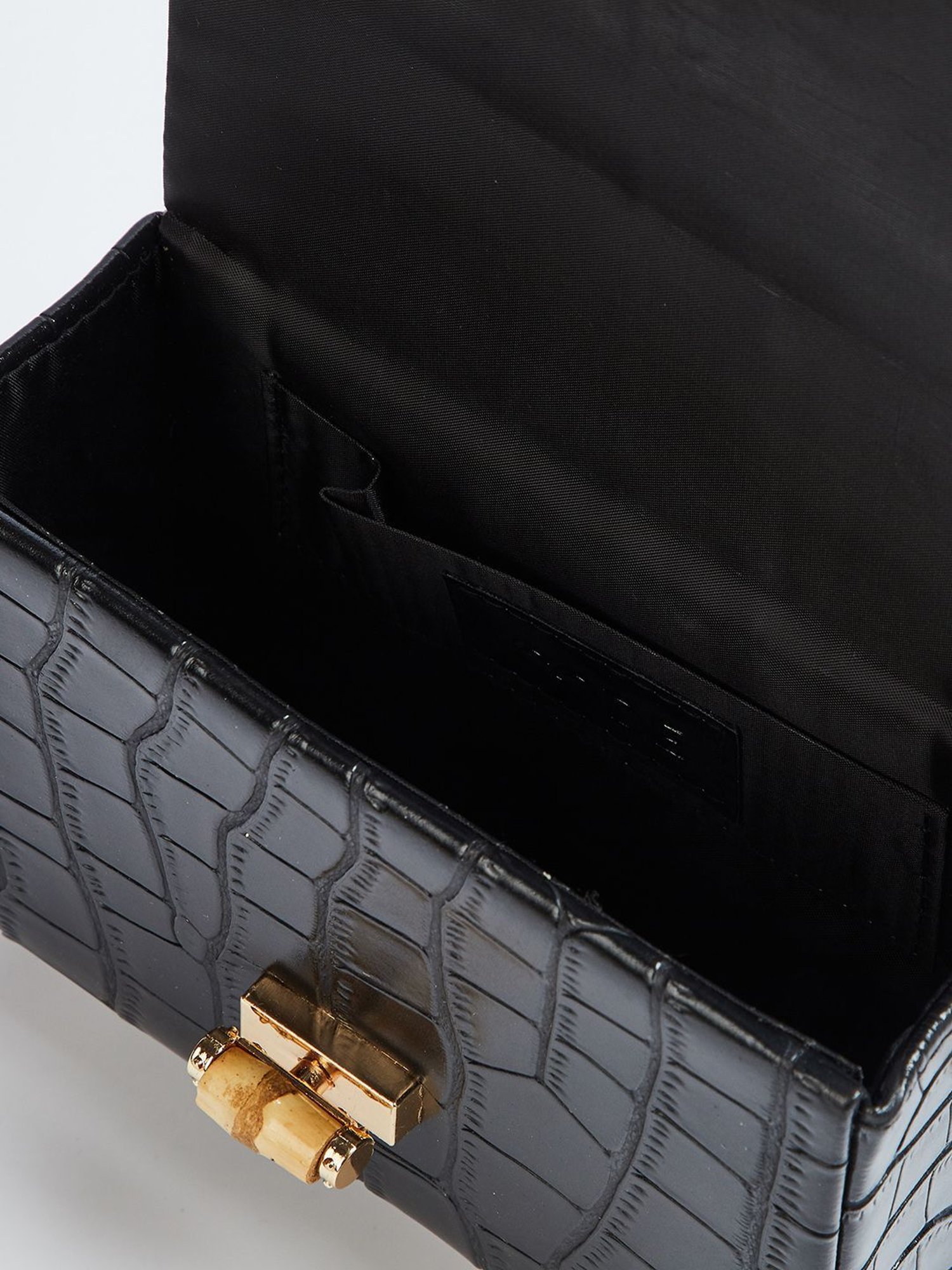 Code by Lifestyle Black Textured Sling Handbag