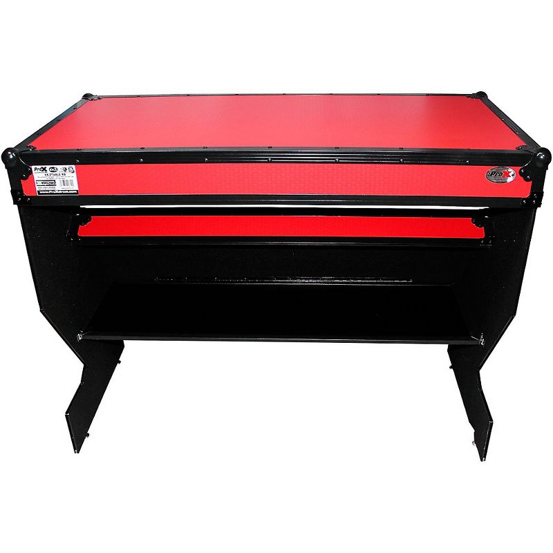 ProX Portable Z-Style Dj Table Flight Case - Red/Black (XS-ZTABLERB)