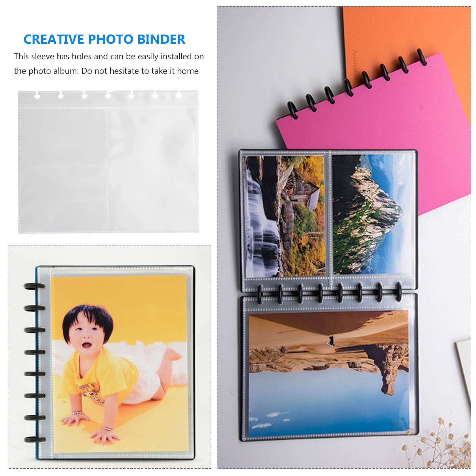 1 Pc Practical Photo Sleeve Photo Cover Photo Album Sleeve (Transparent)