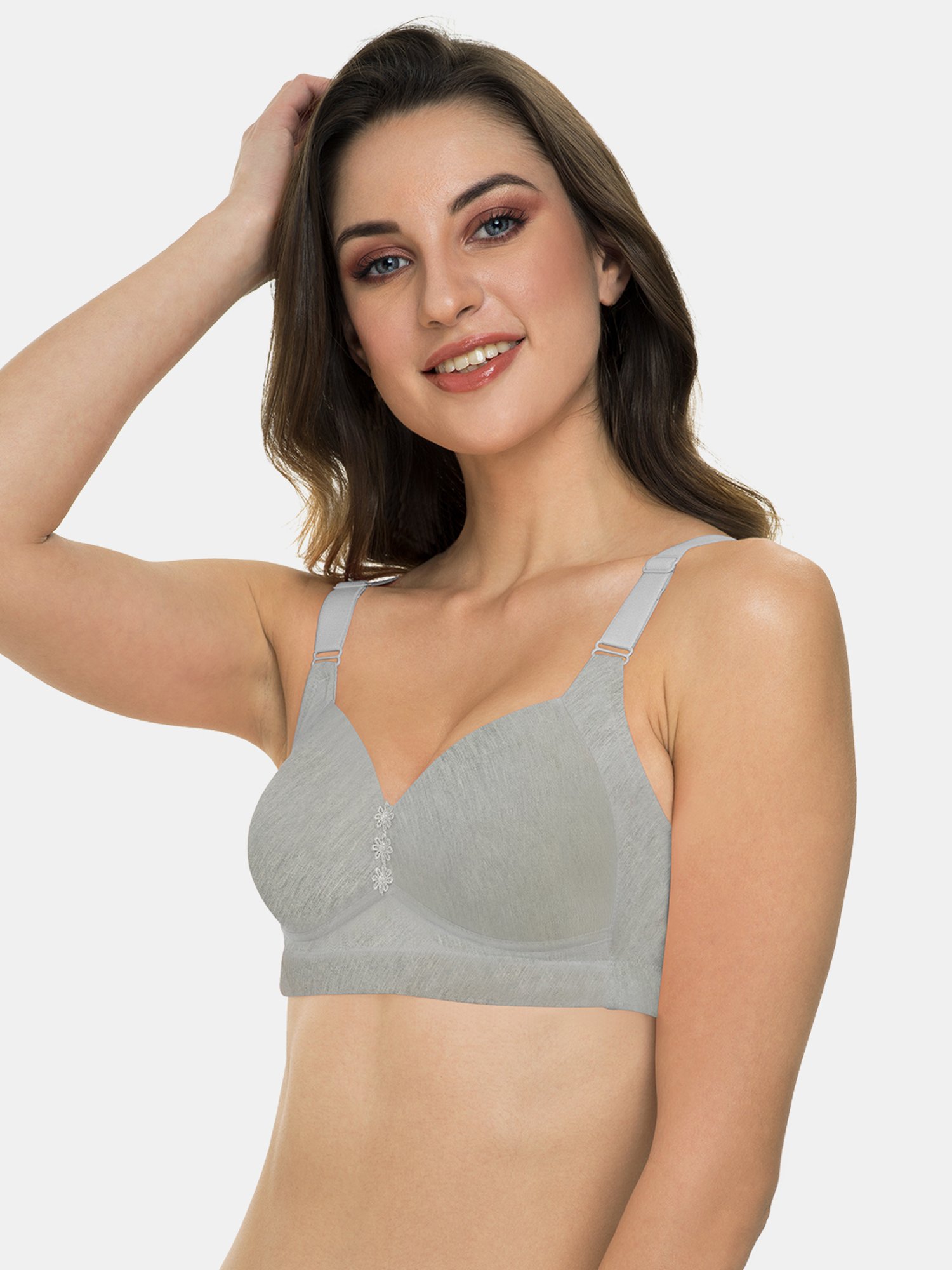 Tweens Grey Non Wired Padded Minimizer Bra