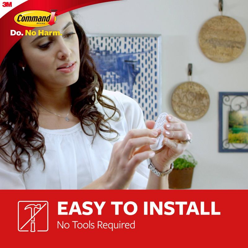 Command Large Sized Designer Hook White