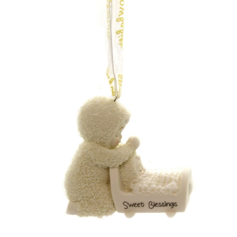 Dept 56 Snowbabies 2.5" Sweet Blessings Ornament Cradle Prayers  -  Tree Ornaments