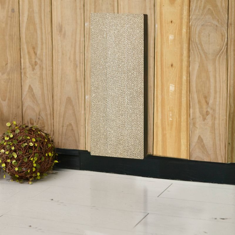 Way Basics Eco Wall Cat Scratcher Pad with Easy Closure - Espresso Wood Grain