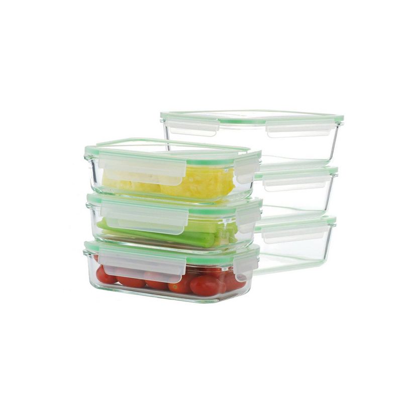 Kinetic Go Green Glassworks Rectangular Food Storage Container Set - 51oz