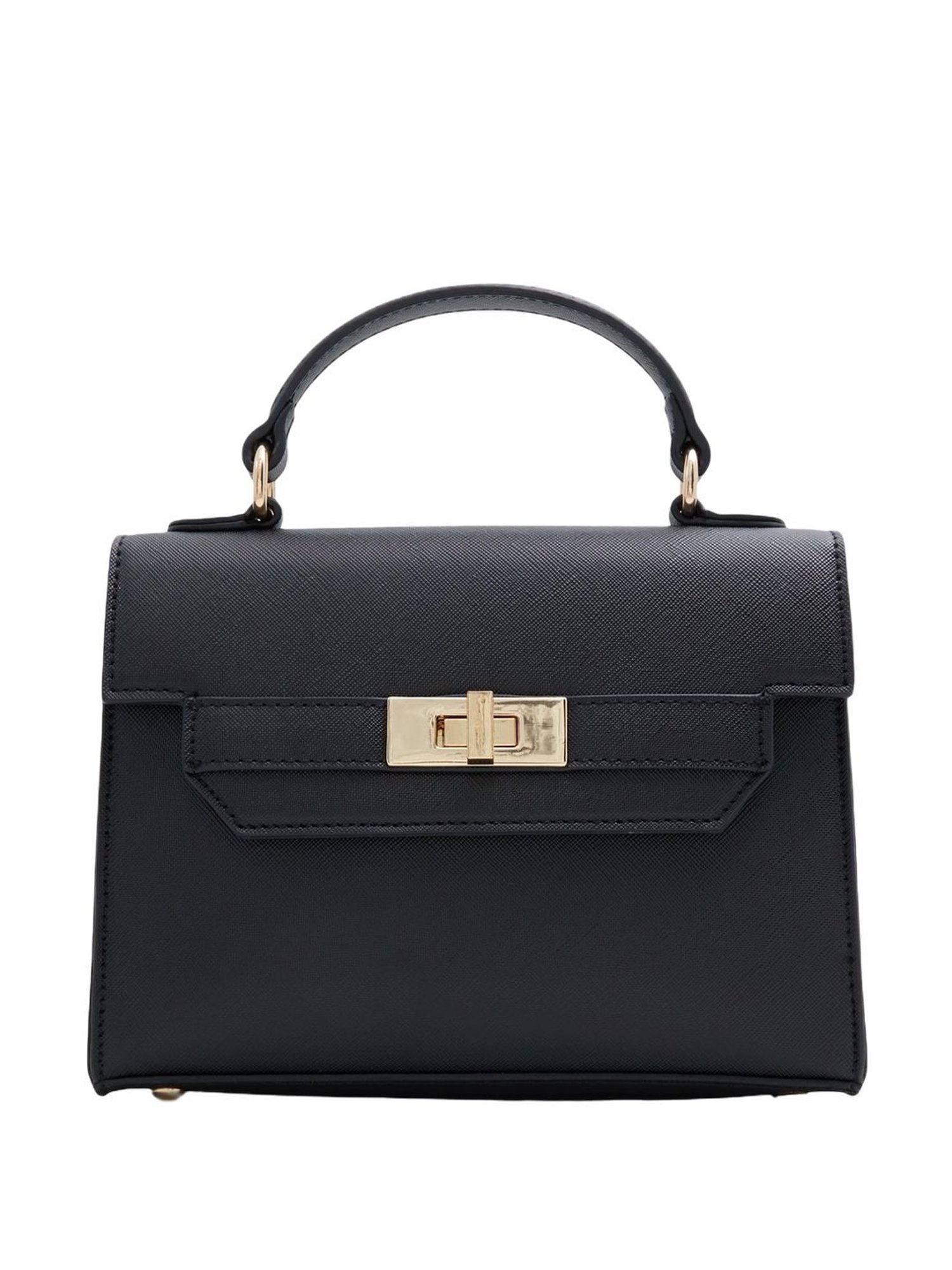Call It Spring Black Solid Small Handbag