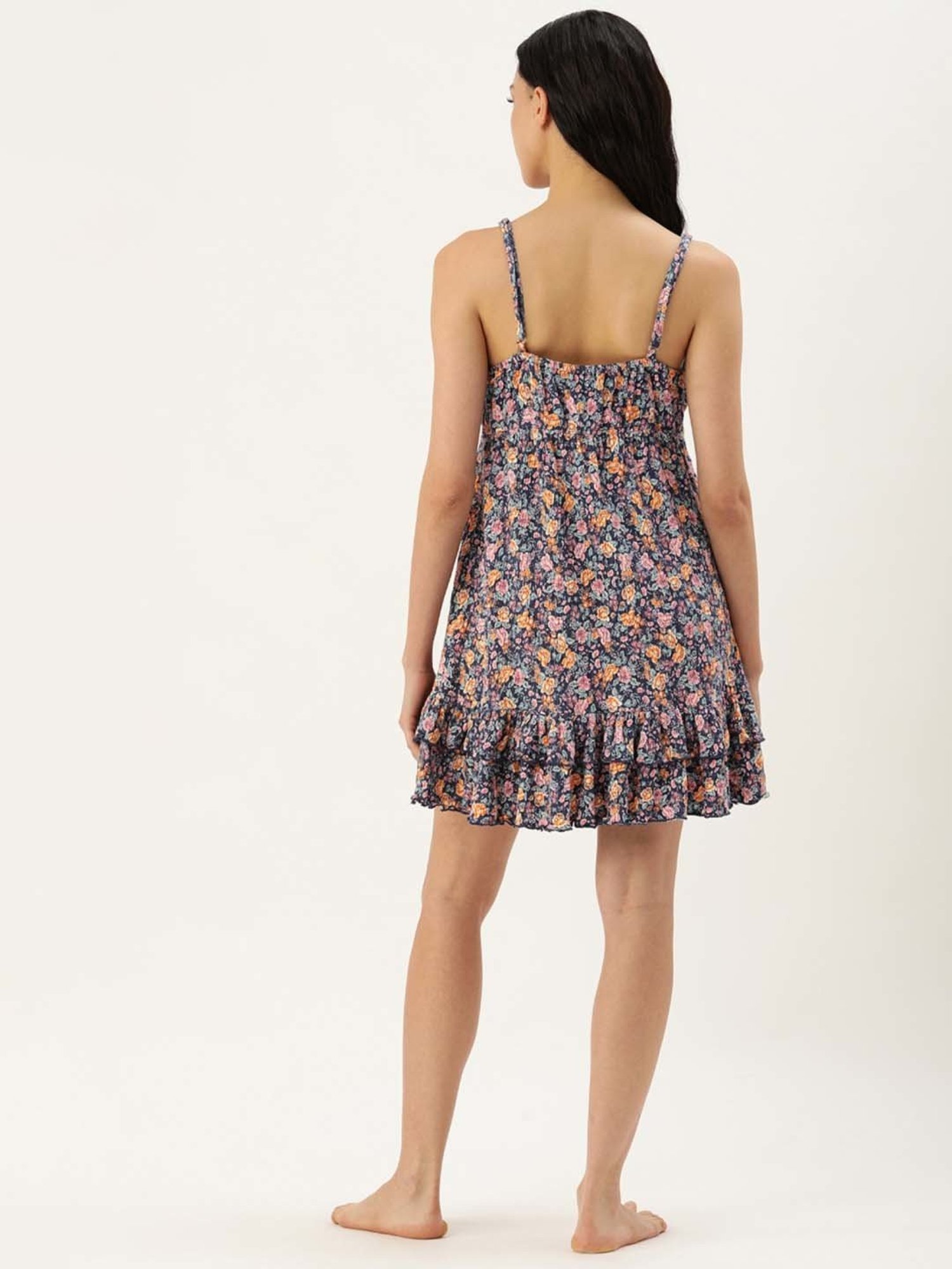 Clt.s Blue Floral Print Night Dress