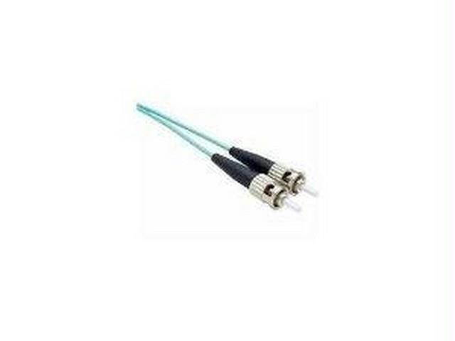 5 Meter OM3 10Gig Fiber Optic Cable, Aqua, PVC OFNR Jacket 50/125 Micron Multimode Duplex, LC-LC