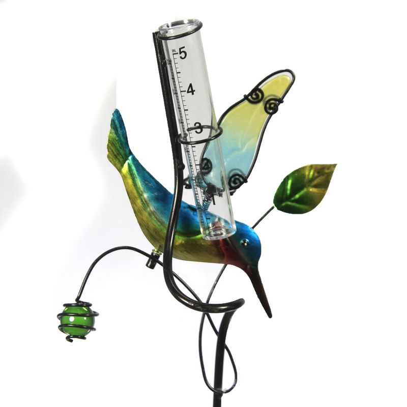 Home & Garden 31.0" Hummingbird Rain Gauge Stake Measure Yard Decor Regal Art & Gift  -  Decorative Garden Stakes