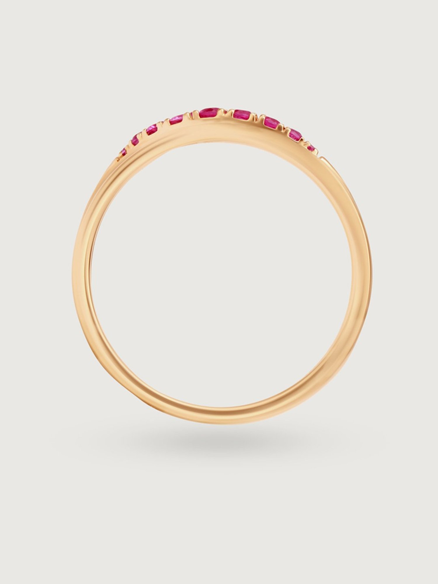 Mia by Tanishq Moonlit Ruby Charm 14k Gold & Finger Ring