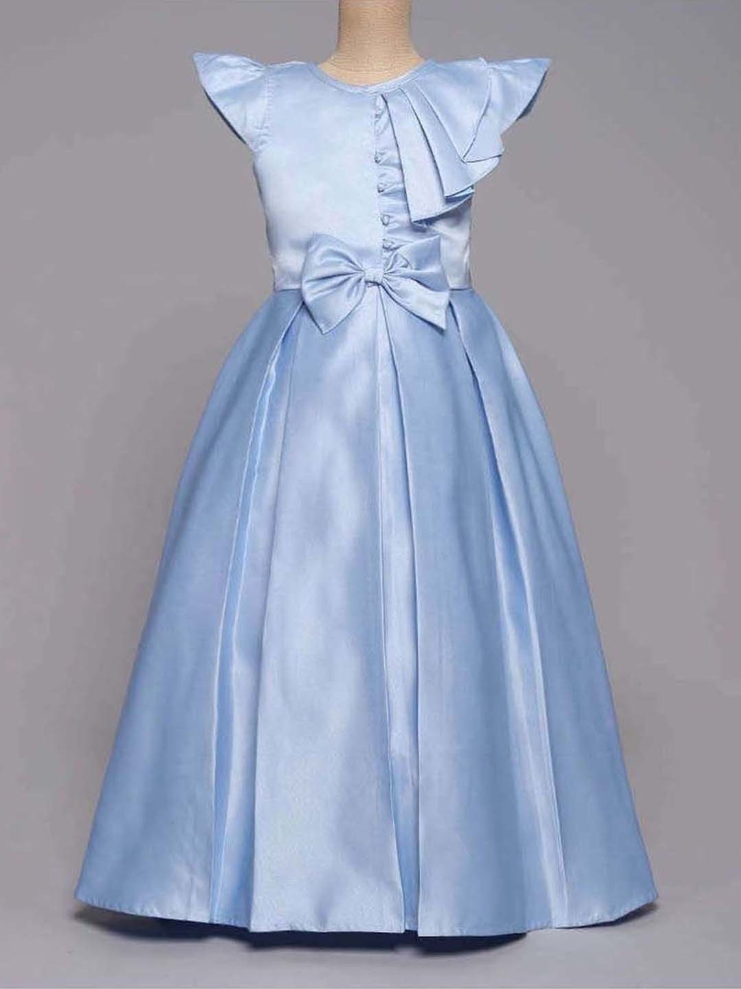 The Magic Wand Kids Blue Applique Gown