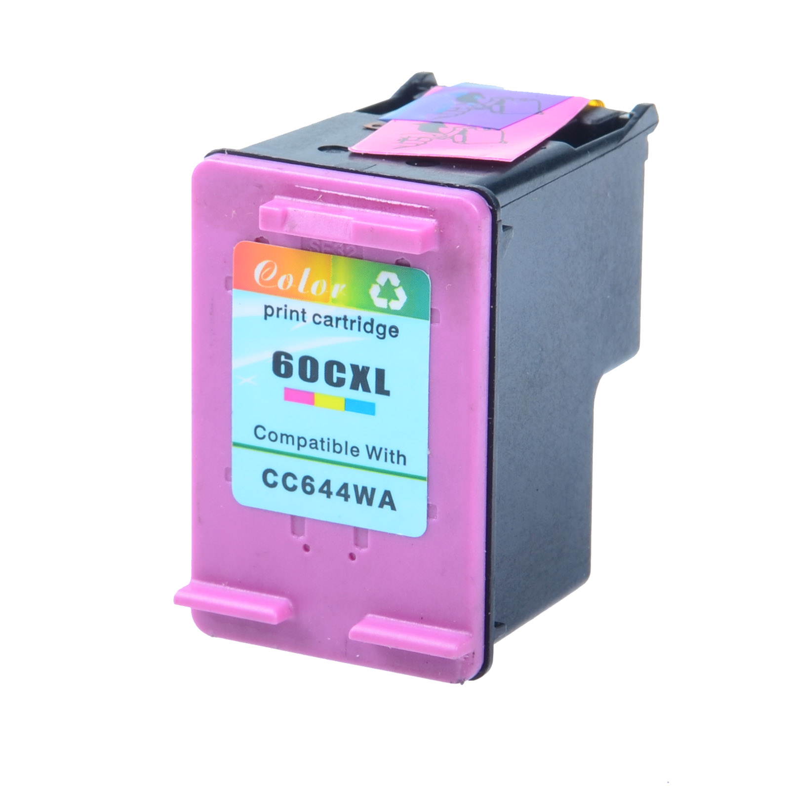 GREENCYCLE Replacement 60XL CC641WA CC644WA (4 Black, 3 Color) High Yield Ink Cartridge for HP PhotoSmart Deskjet ENVY Printer