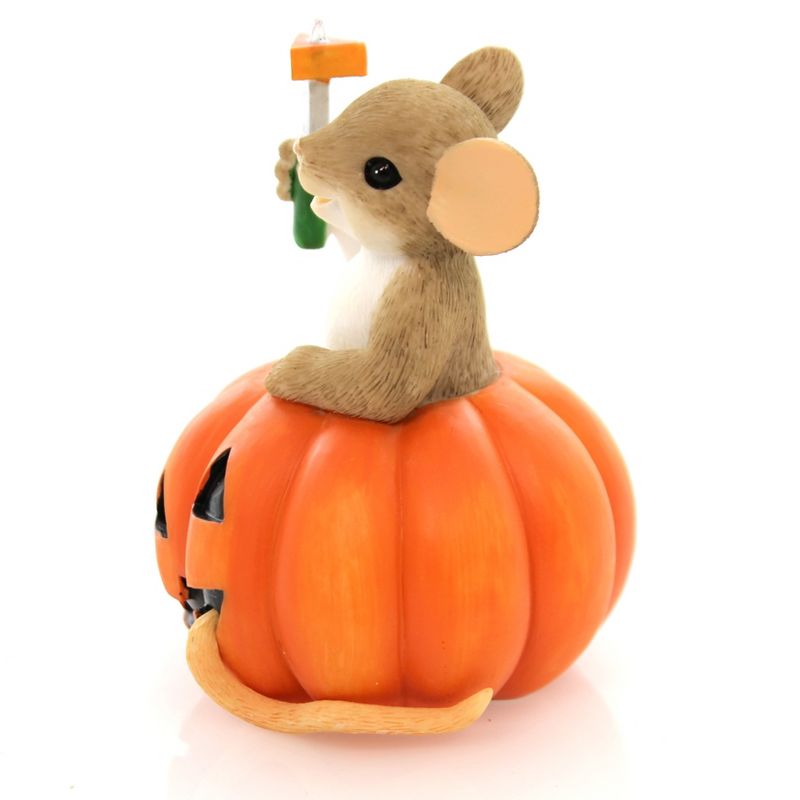 Charming Tails Carving Out Halloween Happiness Halloween Figurine  -  Decorative Figurines