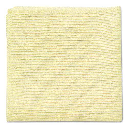 Rubbermaid Commercial Microfiber Cleaning Cloths 16 x 16 Yellow 24/Pack 1820584