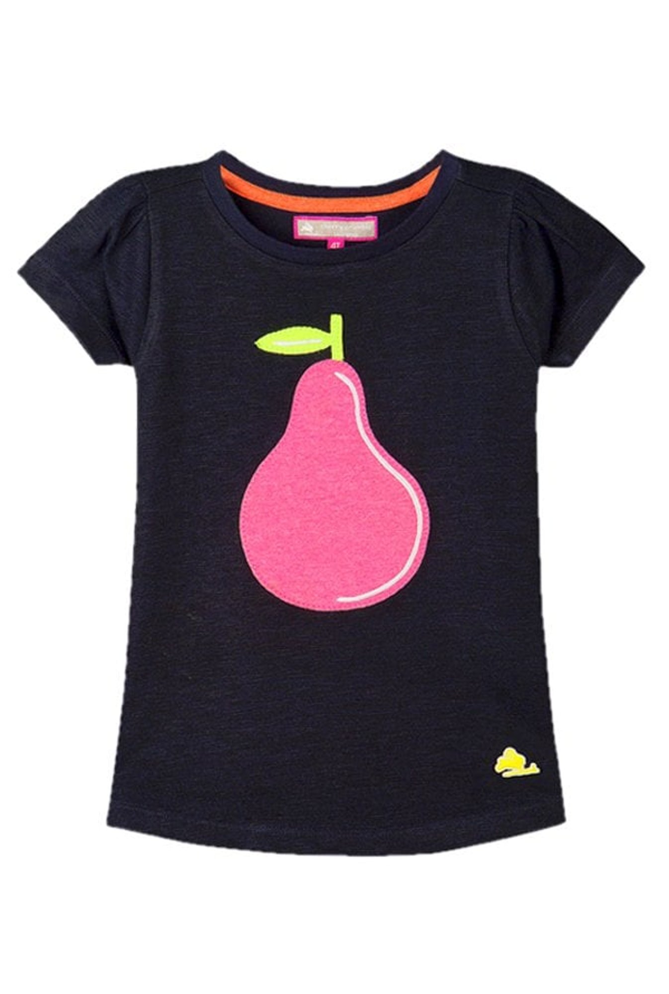 Cherry Crumble By Nitt Hyman Kids Black Applique T-Shirt