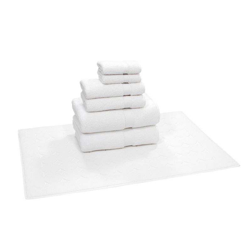 7pk Circle Design Turkish Towel Set White - Linum Home Textiles
