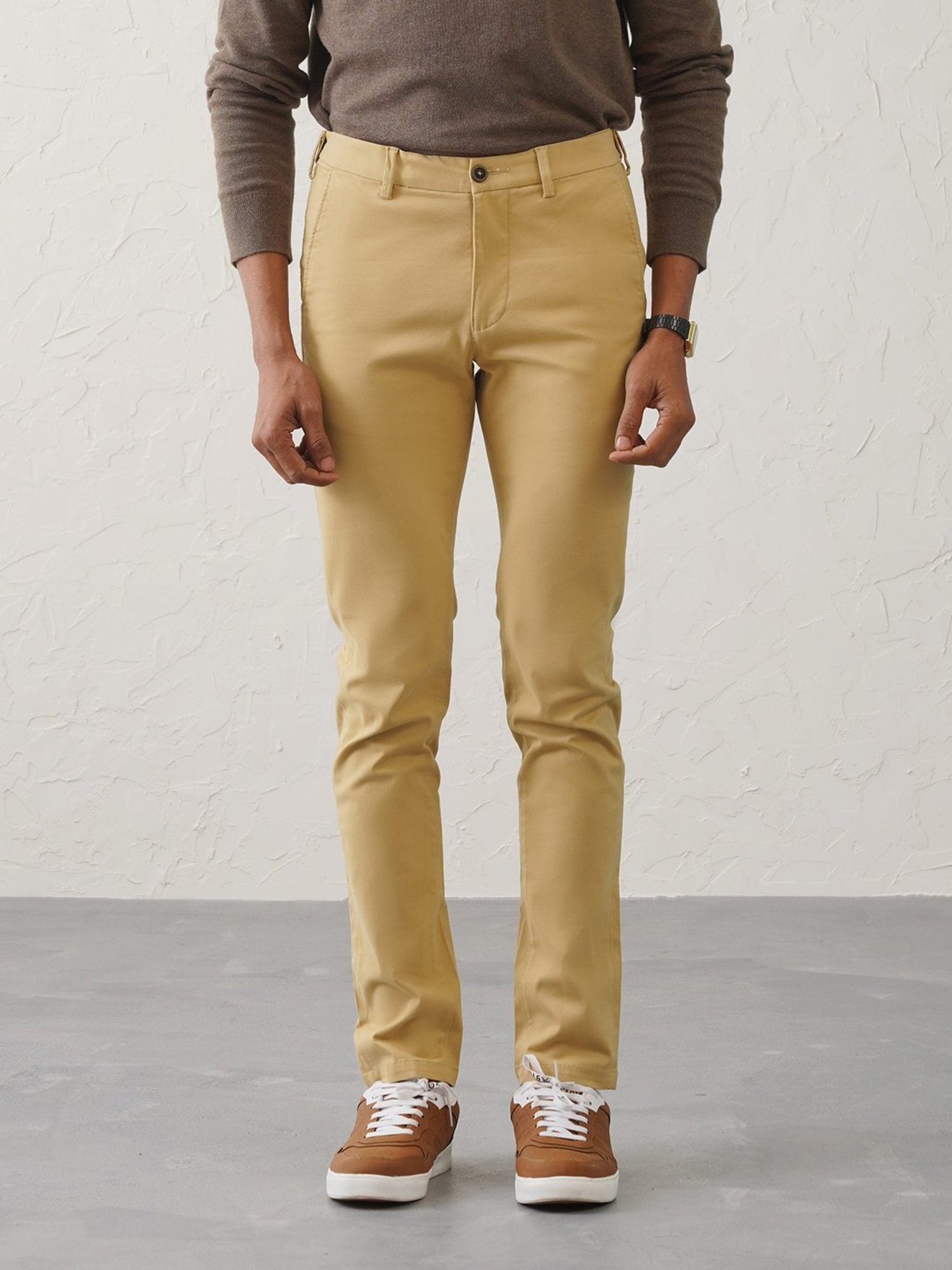 MinusOne Khaki Slim Fit Chinos