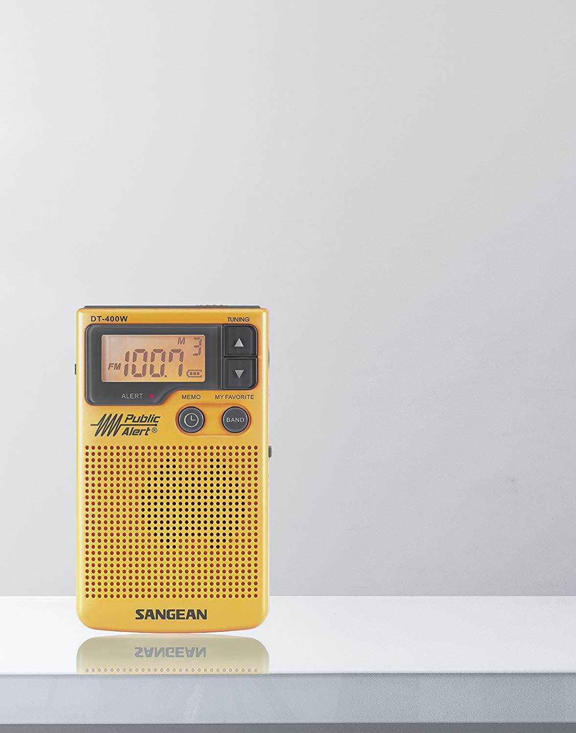 Sangean DT-400W AM/FM Digital Weather AlertPocket Radio