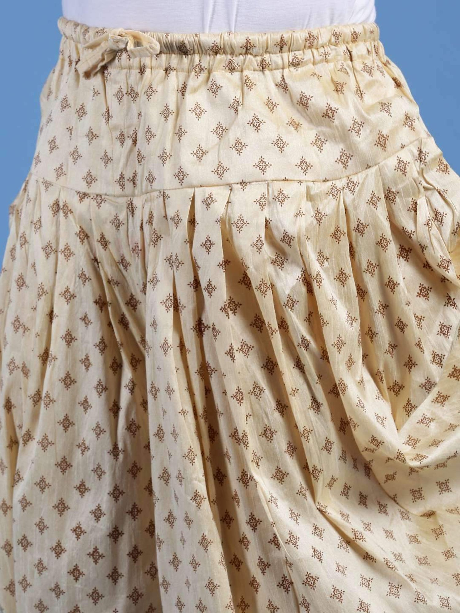 Sanwara Beige Regular Fit Printed Dhotis