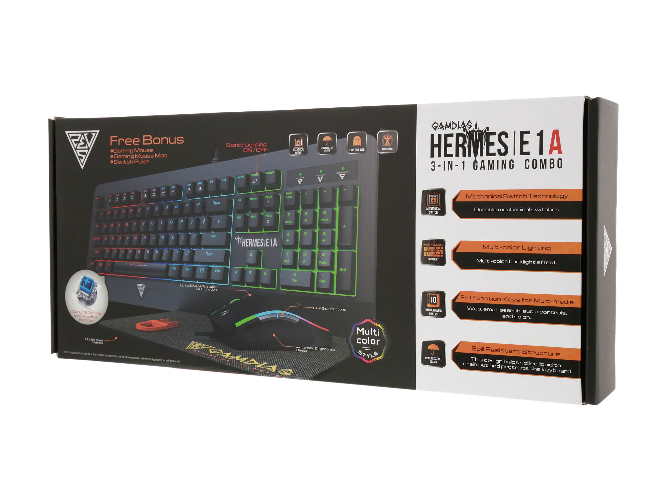 GAMDIAS HERMES E1A 3-in-1 Gaming Combo