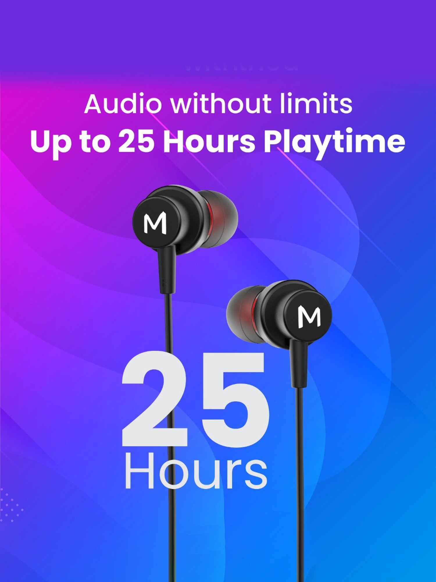 Maxx NX131 In Ear Bluetooth Neckband with Upto 25 Hours Playback & Fast Charging (Black)