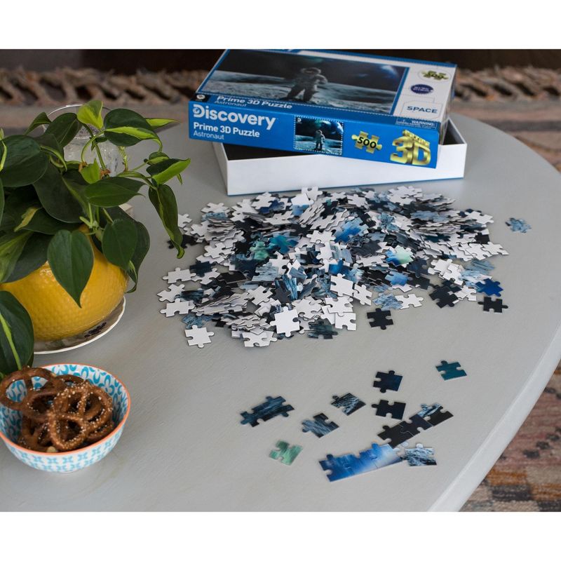 The Zoofy Group LLC Space Astronaut Super 3D 500 Piece Jigsaw Puzzle For Adults And Kids