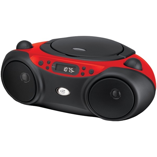 Gpx Boombox Cd Am Fm Radio 3.5Mm Input Led Display - Red - BC232R
