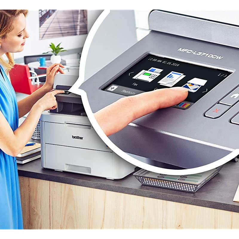 MFCL3710CW Compact Digital Color AllinOne Printer Providing Laser Printer Quality Results with Wireless  Dash Replenishment Ready