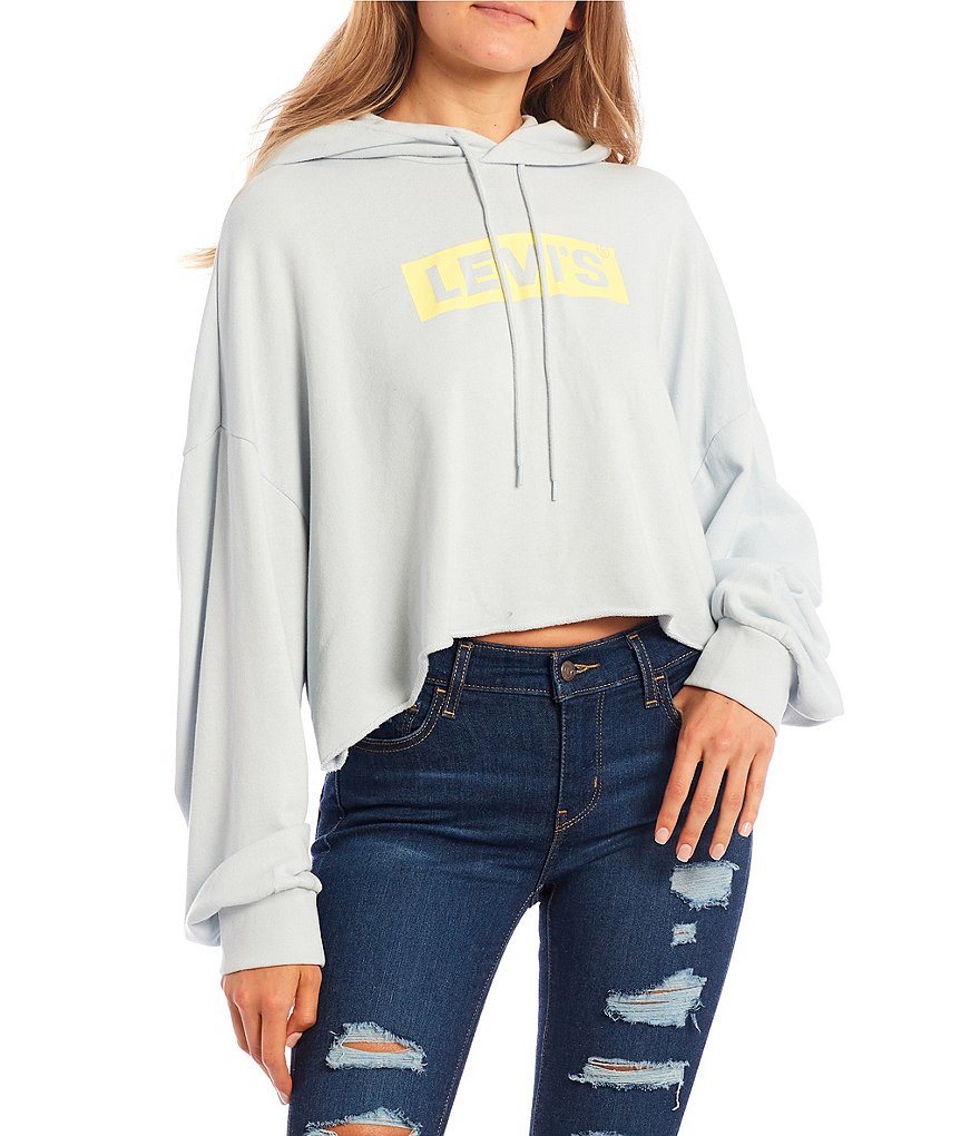 Levi's&reg; Box Tab Logo Long Sleeve Cropped Hoodie