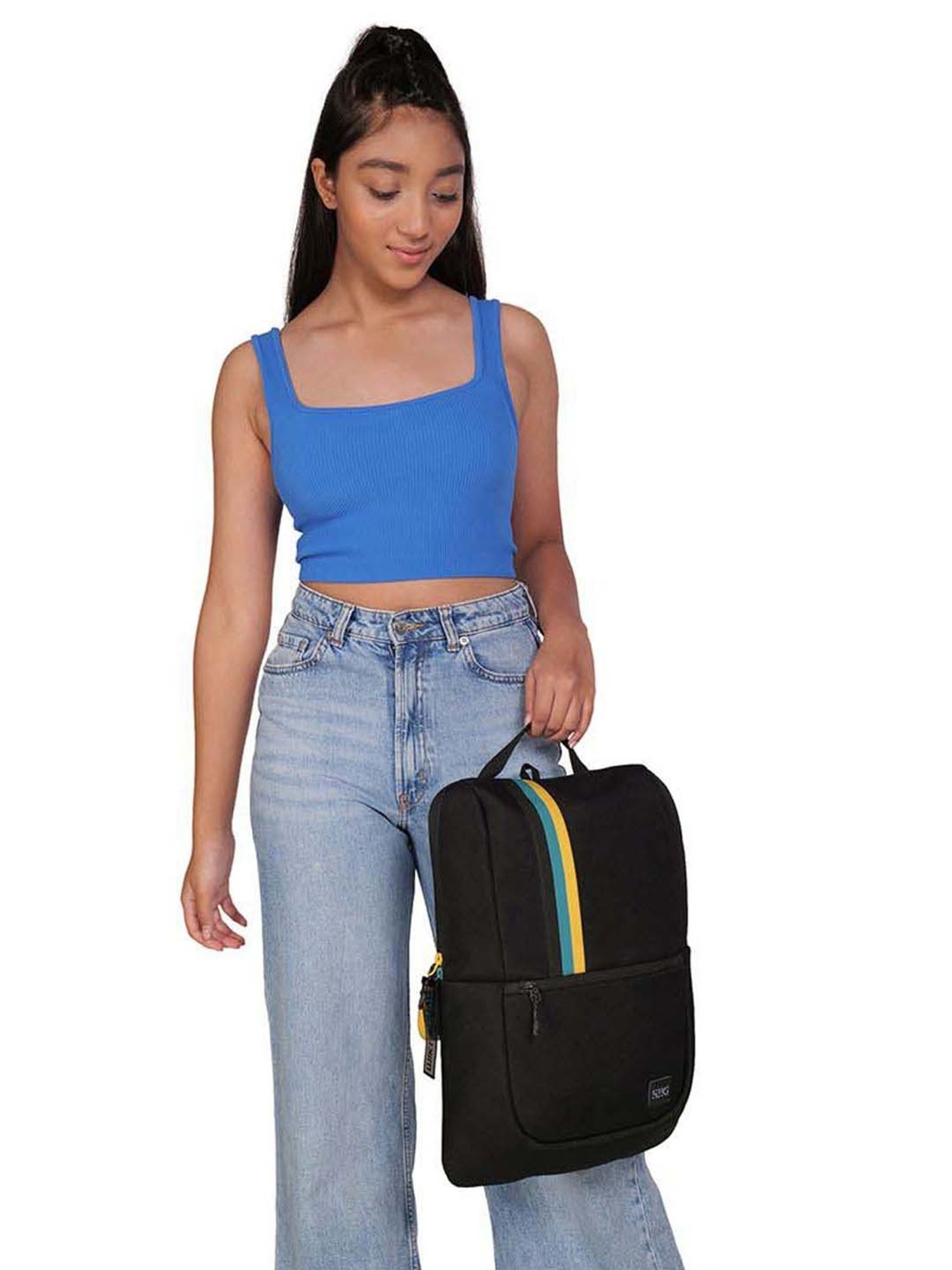 Wiki Tope Black Medium Backpack