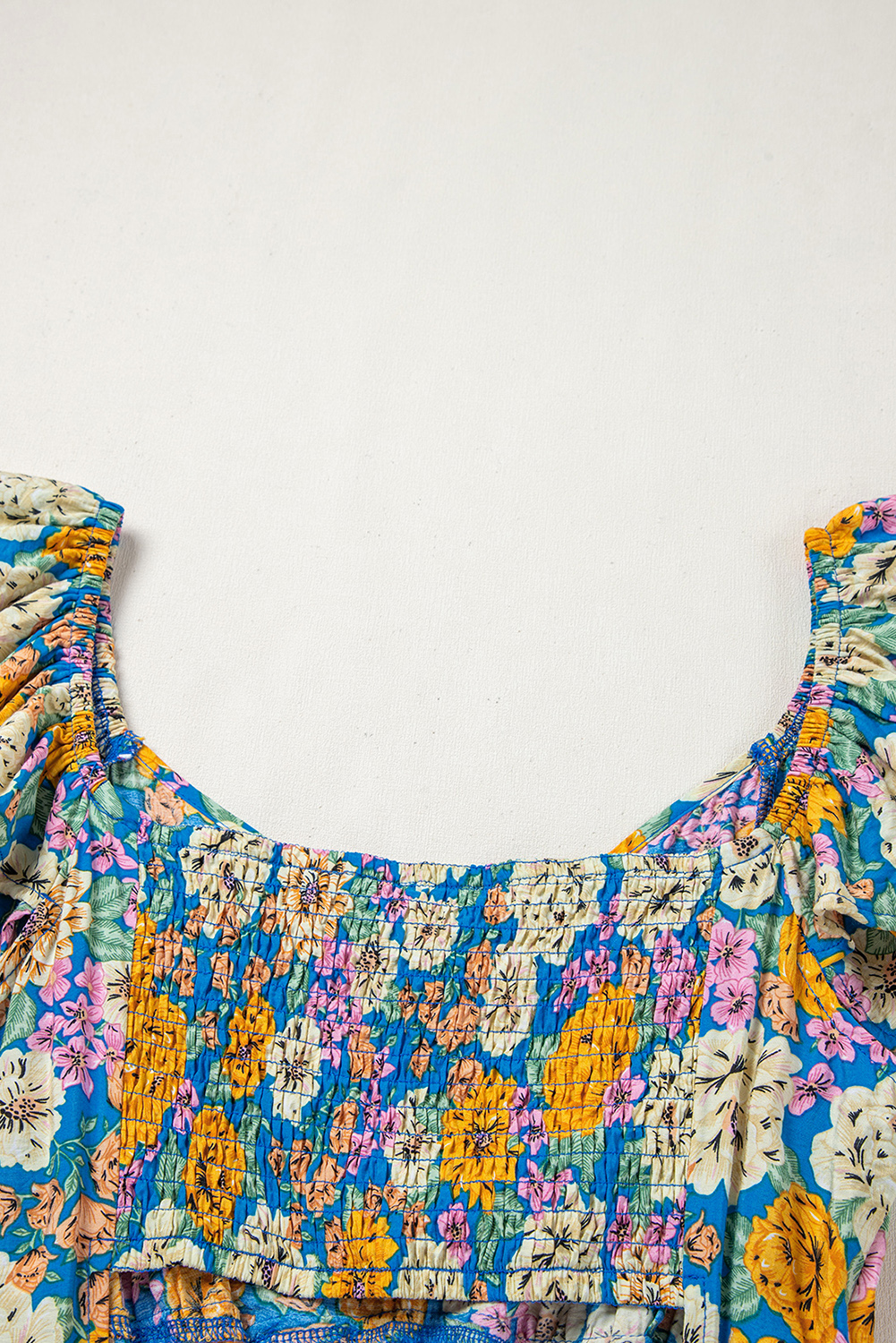 Gray Textured Wide Leg Overall with Pockets