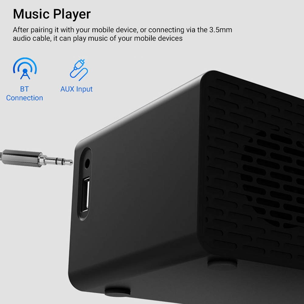 KKmoon BT Speaker LED Digital Clock Multifunctional Sound Box Wireless Charger Desk Clock FM Radio Wireless Charging Device Alarm Clock for Home Office Dormitory