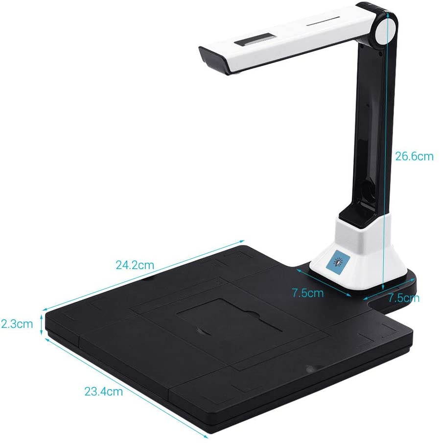 BK50 (hard Mat) 10 Mega-Pixel High Definition Scanner Document Camera Portable Scanner A4 Scanners for File Recognition, Online Classes and Office Card Passport Recognition Document Camera