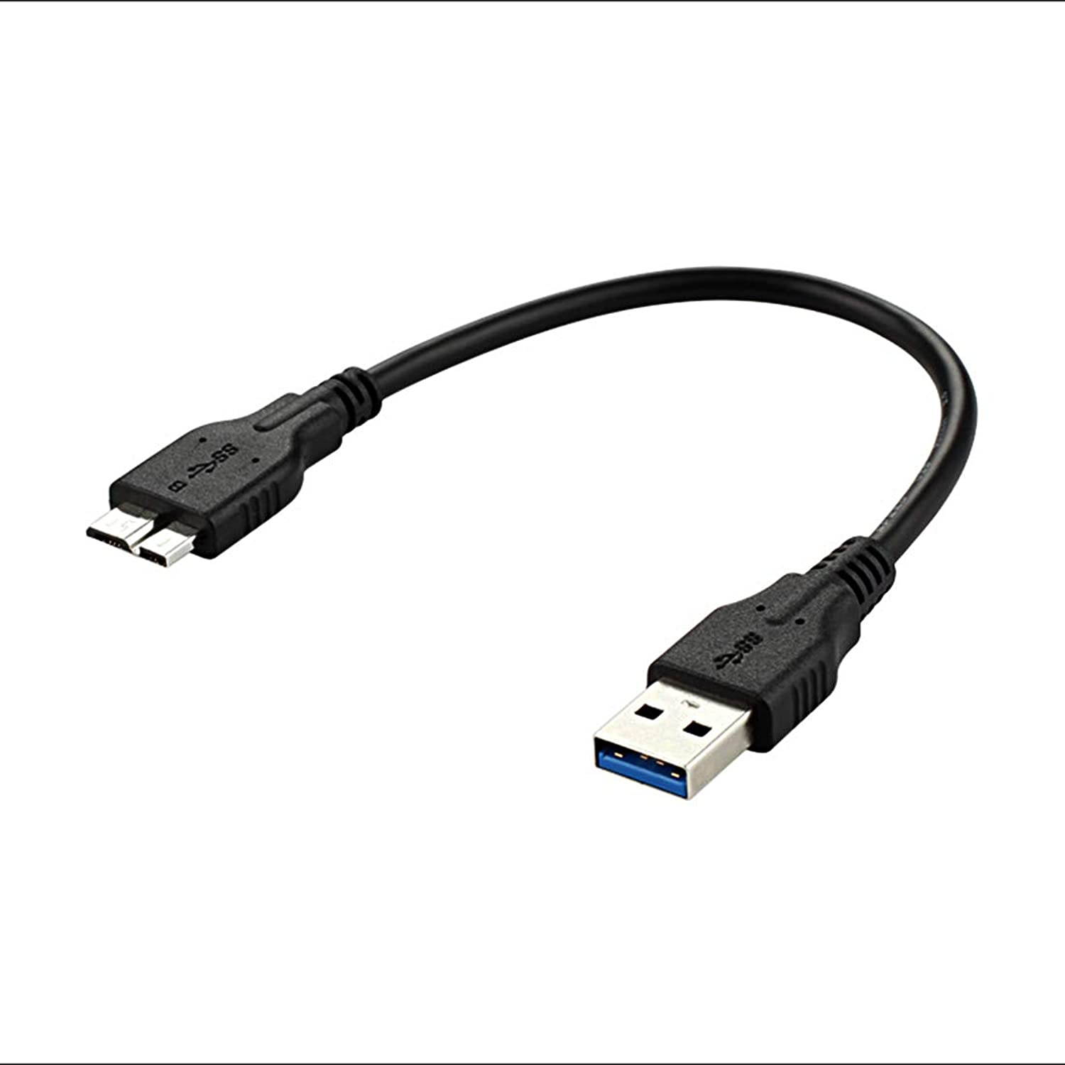 Hitachi SuperSpeed USB 3.0 Cable A to Micro B - 1 Feet - 35cm - 0.35M Length - for Hitachi/WD/Seagate/Clickfree/Toshiba/Samsung External Hard Drives and Samsung Galaxy Note III
