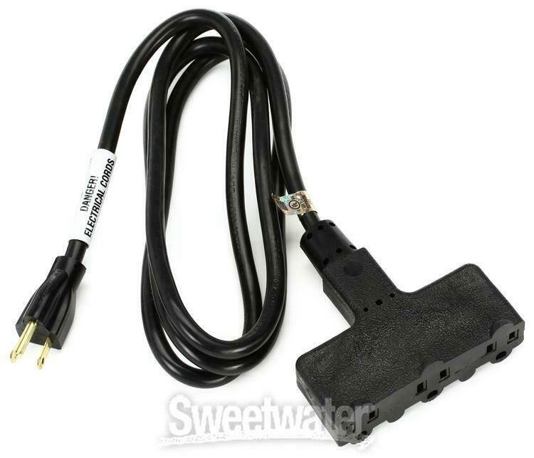 Pro Co E143-6PB 14-gauge NEMA 5-15P to 3 NEMA 5-15R Power Extension Cord - 6