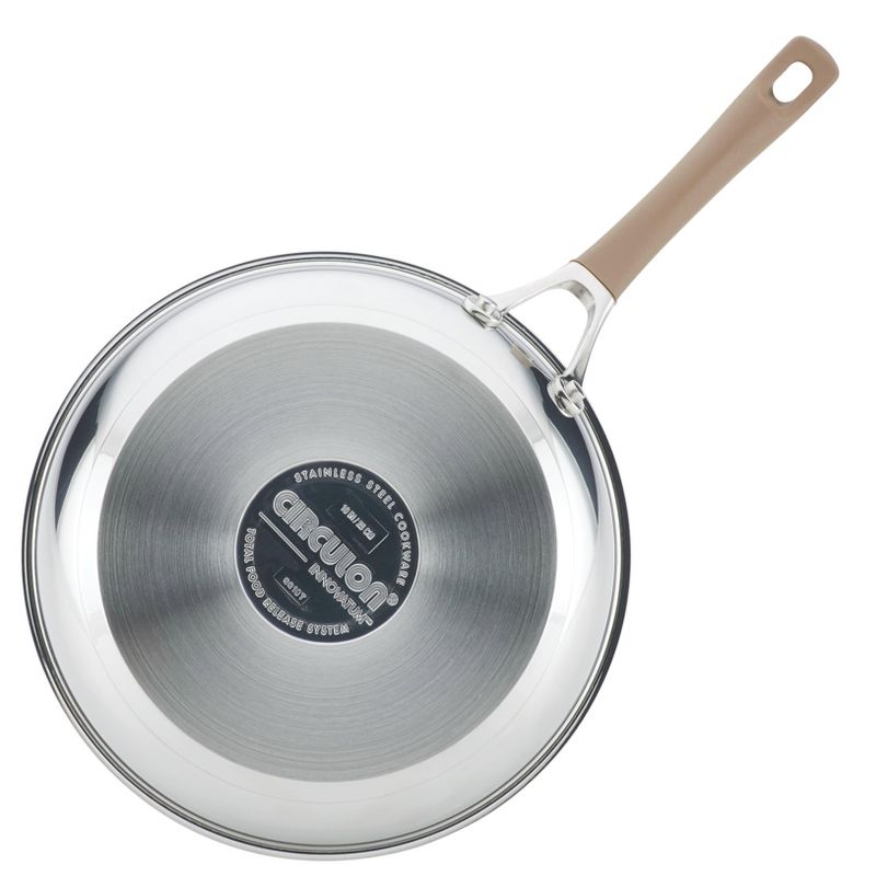 Circulon Innovatum 12.5" Stainless Steel Nonstick Open Deep Skillet Champagne