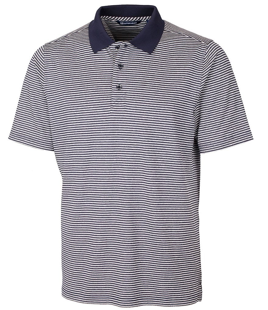 Cutter & Buck Forge Short-Sleeve Tonal-Stripe Polo Shirt