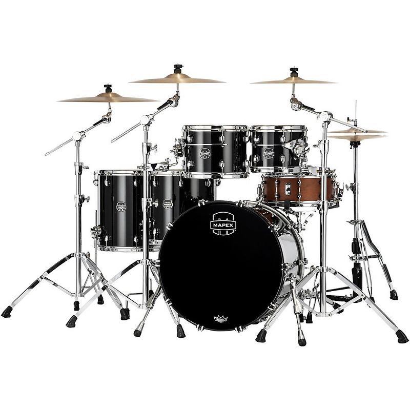 Mapex Saturn Evolution Workhorse Maple 5-Piece Shell Pack with 22 in. Bass Drum Piano Black