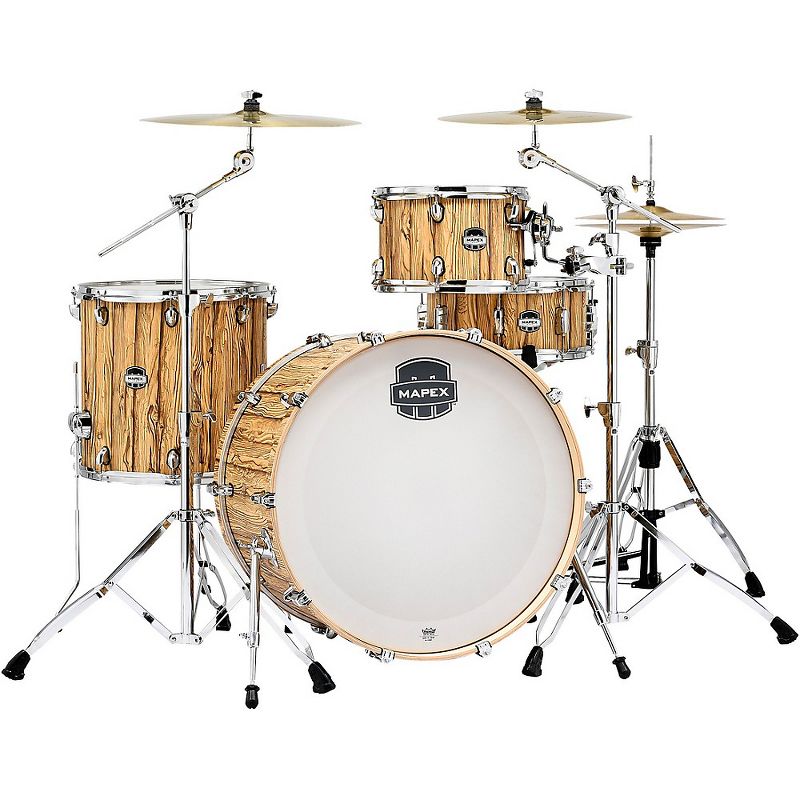 Mapex Mars Series 4-Piece Rock Shell Pack with 24 in. Bass Drum Driftwood Chrome